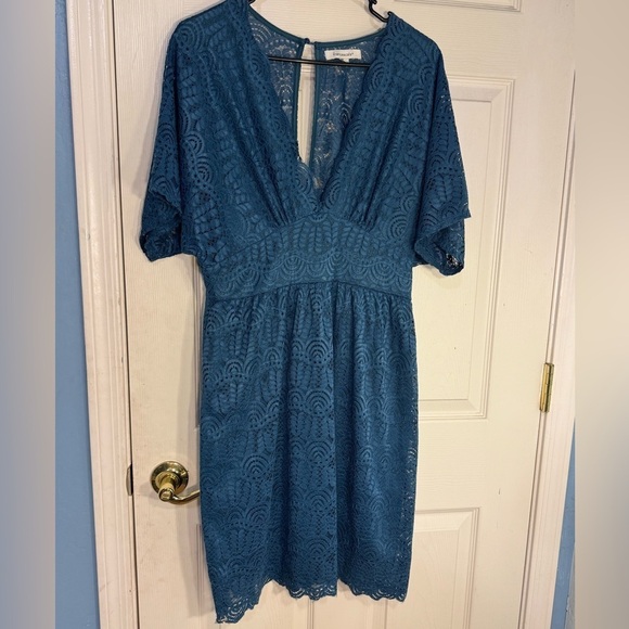 FRANCESCA’S Tori Blue lace shift dress - Picture 1 of 6